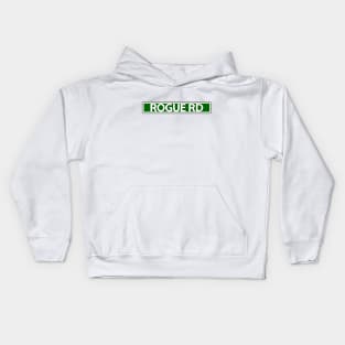 Rogue Rd Street Sign Kids Hoodie